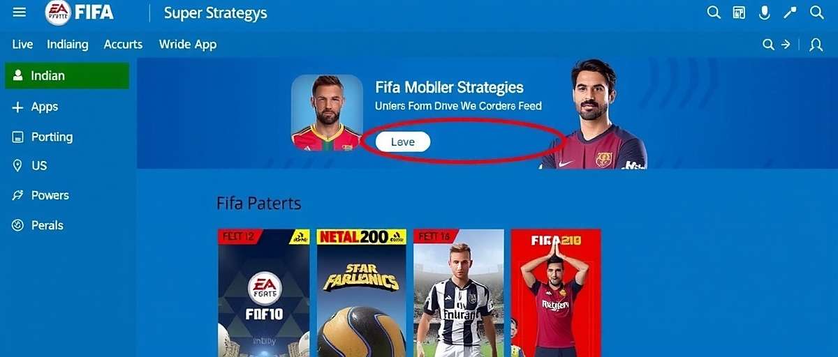 FIFA Mobile Super Strategies download guide FIFA Mobile Super Strategies download page showing Indian app stores