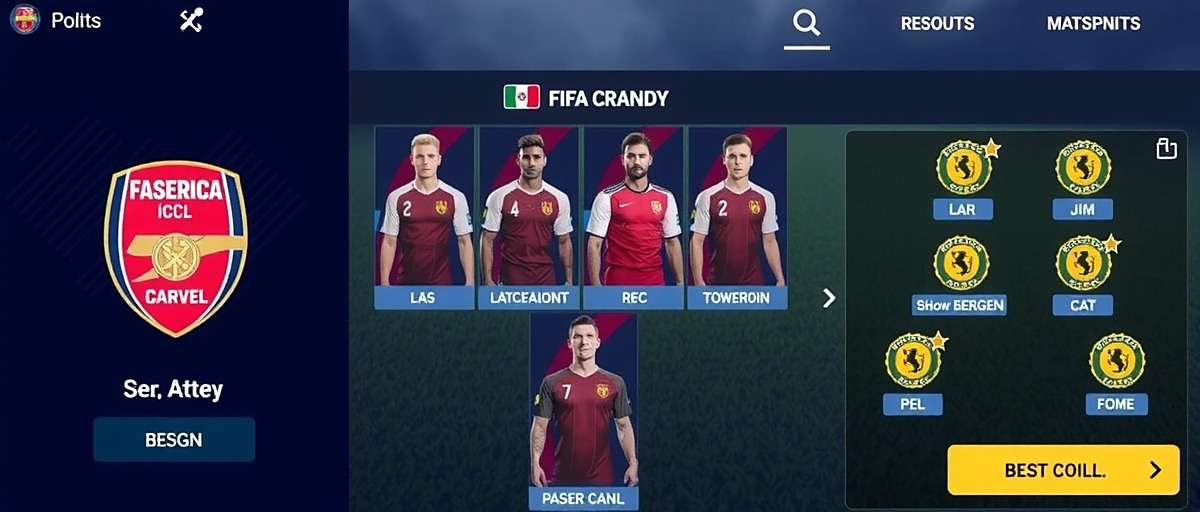 FIFA Mobile Super Strategies team selection FIFA Mobile Super Strategies gameplay interface showing team selection